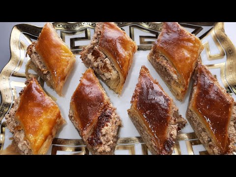 Видео: Пахлава - по Армянски !!! На любой праздничный стол!! Из Слоёного теста с Грецкими орехом 👍👍