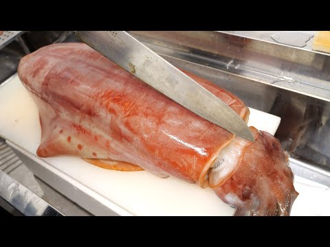 Видео: Приготовление гигантского кальмара, маринованного в горшочке цубо, это необыкновенно вкусно!!!!