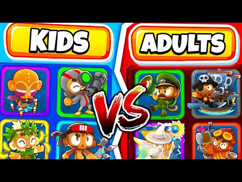 Видео: Башни ДЕТЕЙ против ВЗРОСЛЫХ в BTD 6!