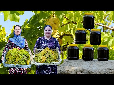 Видео: Сделали виноградный сироп (Grape Melasses) по-деревенски.