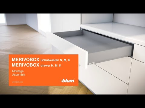 Видео: Обзор-инструкция для сборки и установки системы выдвижения Blum MERIVOBOX, на примере узких ящиков.