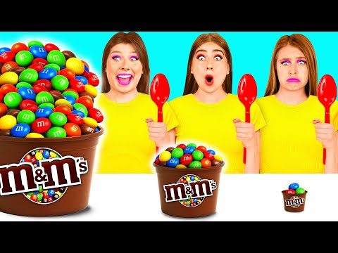 Видео: Большая, Средняя или Маленькая Тарелка Челлендж | Удивительные Кухонные Рецепты GoFun Challenge