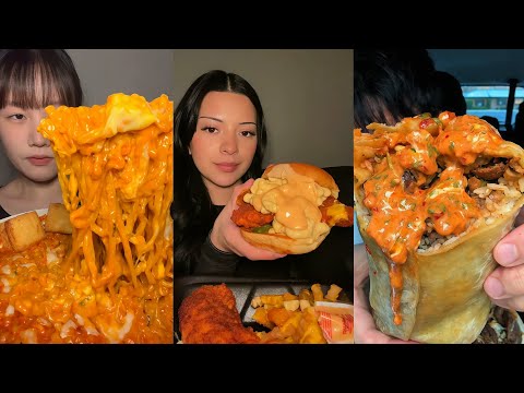 Видео: Подборка мукбангов из TIKTOK | Buldak, Dave’s, Wingstop, In-N-Out и другие! 🌶🍗🍔