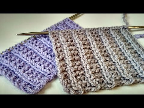 Видео: Двухсторонний узор спицами для шарфа. Легкий узор из одного ряда