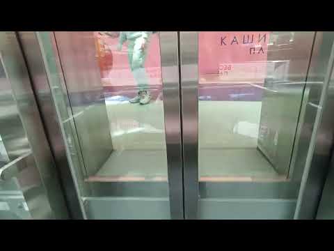 Видео: лифты kone monospace панорамные 1000kg ТРЦ Каширская плаза