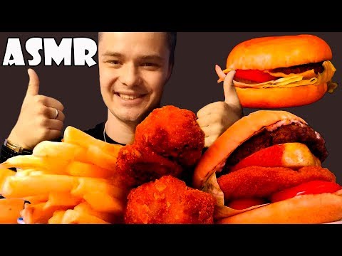 Видео: ASMR Burger Mukbang French Fries, Nuggets | Eating Show 먹방 | АСМР Бургер Мукбанг, Фри, Наггетсы