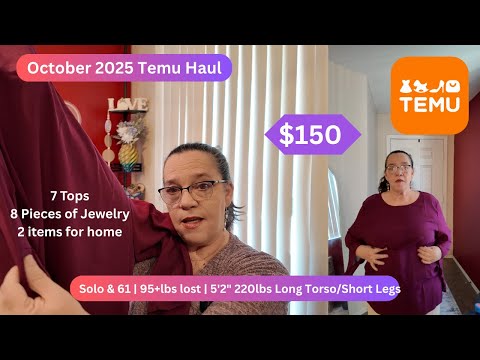 Видео: Примерка и доставка Temu | Октябрь 2025 | 61 год, рост 5 футов 2 дюйма, вес 220 фунтов | Размер 3...