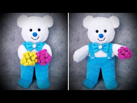 Видео: 😍НЕ МИЛЫЙ В МАГАЗИНЕ ИГРУШЕК/💙Изготовление огромного плюшевого мишки/💙Длина 48 см
