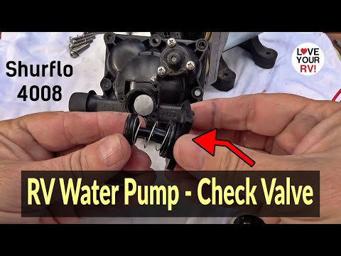 Видео: Инструкция по эксплуатации и замене обратного клапана водяного насоса автодома — Shurflo 4008