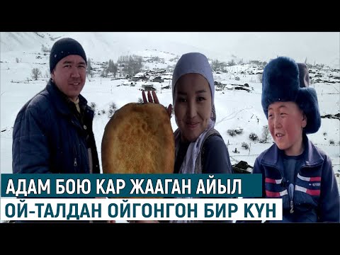 Видео: АДАМ БОЮ КАР ЖААГАН АЙЫЛ//ОЙ-ТАЛДАН ОЙГОНГОН БИР КҮН