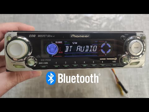 Видео: Pioneer DEH-P4550 с установленным Bluetooth модулем.