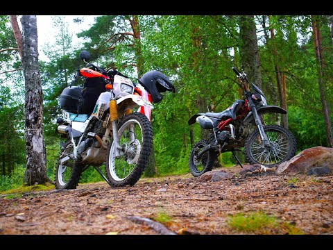 Видео: Мотопрогулка с Егором. Yamaha Serow. Irbis TTR 125.