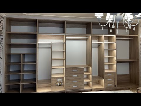 Видео: Подсветка в шкафу. Часть 2-я.  Мебельные опоры, шкаф до потолка, фальшпанель.