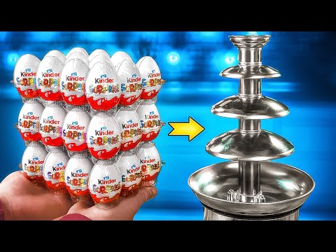 Видео: ШОКОЛАДНЫЙ ФОНТАН ИЗ КИНДЕР СЮРПРИЗОВ, ЖЕЛЕЙНЫХ МИШЕК , МАРШМЭЛЛОУ ,КАРАМЕЛИ ,МЁДА?