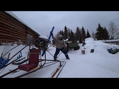 Видео: САМЫЙ КРУТОЙ ТРАНСПОРТ ДЛЯ РЫБАЛКИ!!!"Аэросани" запуск за винт. Как проваливаются сани?