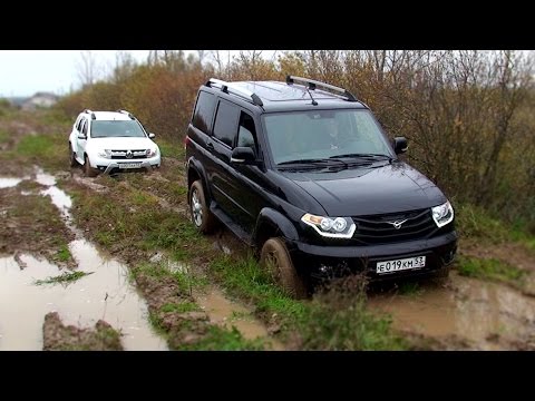 Видео: Renault Duster 2.0AT 4WD и UAZ Patriot в грязи