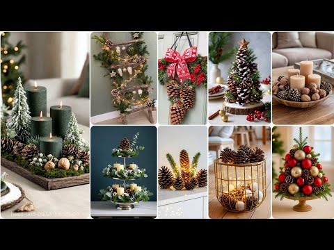 Видео: Бюджетное рождественское сияние 🌲 | Шишки + гирлянды = потрясающий декор для дома ✨#тренд #рождество