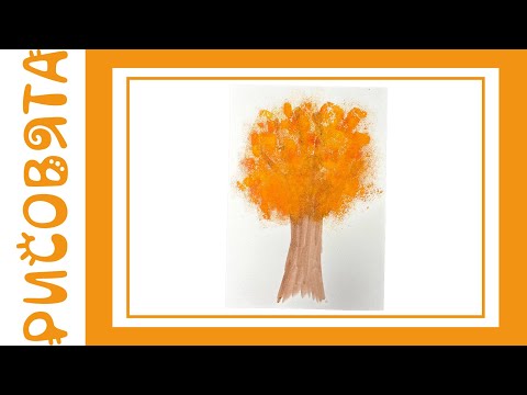 Видео: Осеннее дерево - простой рисунок с малышами