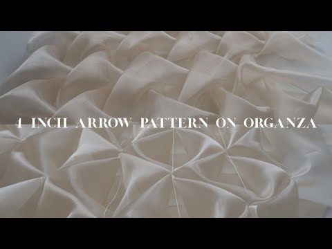 Видео: Узор для буфов по косой линии на сетке 4 дюйма | Манипуляции с тканью | Художественная студия Дид...