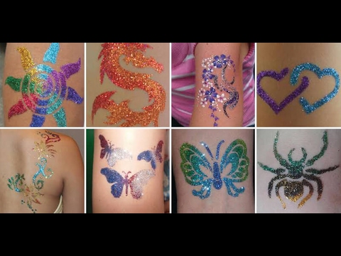 Видео: Блеск-тату дома легко! Глиттер-тату. Бикини-дизайн