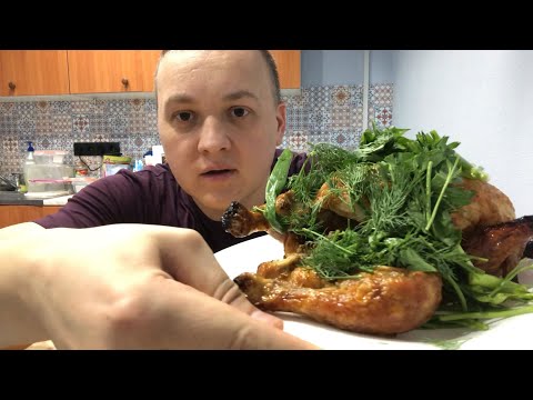 Видео: Делайте ставки съем всю курицу или нет? МУКБАНГ mukbang eating