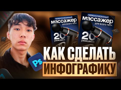 Видео: Создаем инфографику с нуля в Photoshop! #инфографика