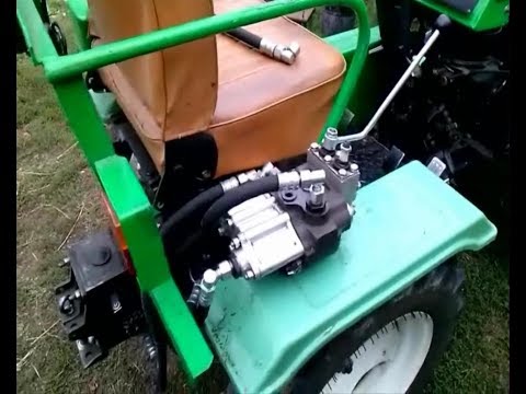 Видео: Обзор новой гидравлики на мототракторе.