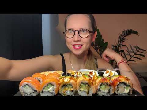Видео: Мукбанг РОЛЛЫ🍣Роллы/Суши как вкусно/ Идем в ресторан/ Что надеть 🤨вечная проблема 😔