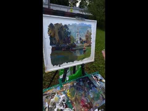 Видео: Махра. Пленэр. Часть 2. Художник Михаил Анфиногенов. Москва в прямом эфире!