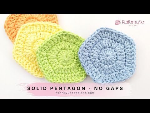 Видео: Вязаный крючком сплошной пятиугольник — без пробелов | RaffamusaDesigns