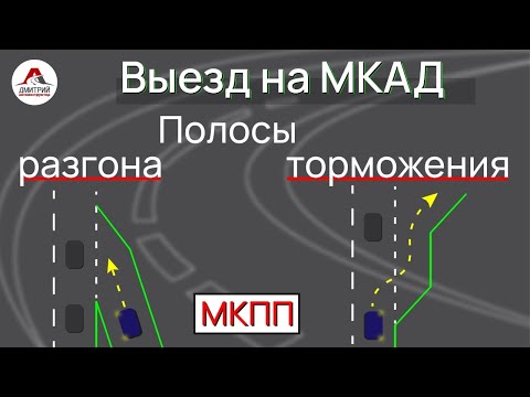 Видео: Выезд на МКАД. Полосы разгона и торможения. ВОЖДЕНИЕ на МЕХАНИКЕ.