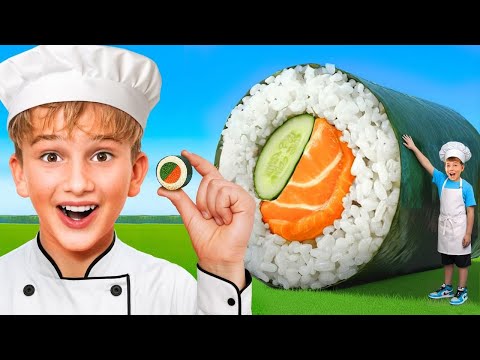 Видео: Кулинарный челлендж «ГИГАНТ против МАЛЕНЬКОГО»! Часть 2