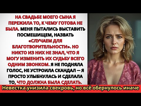 Видео: Я пришла на свадьбу сына одна, а на бейджике было написано «Объект жалости». Я развернулась и ушла.