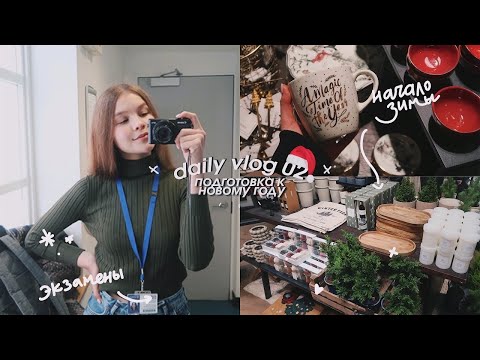 Видео: DAILY VLOG 02: экзамены, начало каникул & новогоднее настроение✨🎄