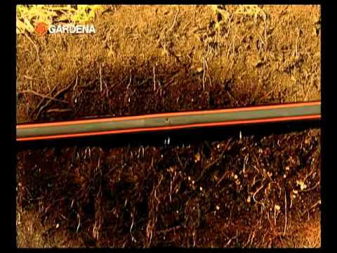 Видео: Капельный шланг подземного полива Gardena