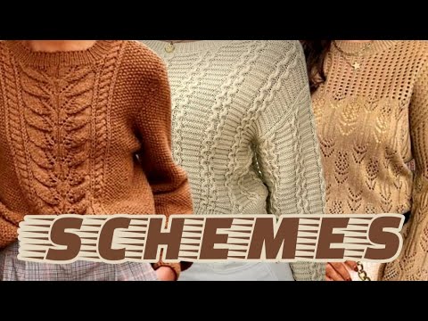 Видео: Вязание, схемы, роскошные свитера для женщин. Knitting, patterns, luxurious sweaters for women.