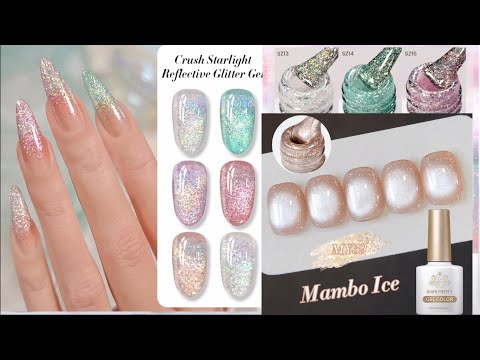 Видео: Новинки Born Pretty Crush Starlight Reflective glitter gel Mambo Ice Glitter cat