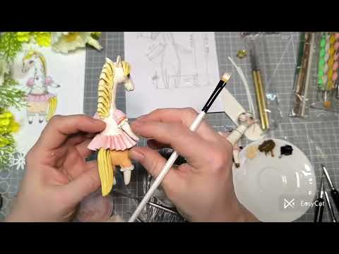 Видео: ЛОШАДКА ПРИНЦЕССА игрушка з ваты и папье маше  Урок 16  Роспись  Последние штрихи