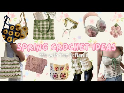 Видео: 60+ весенних идей вязания крючком с БЕСПЛАТНЫМИ схемами ‧₊˚❀༉‧₊˚.
