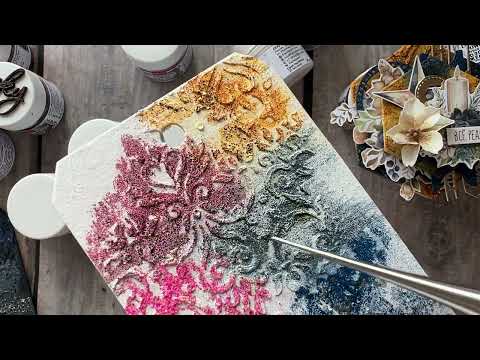 Видео: Обзор на материалы для скрапбукинга Fractal Paint (Автор - Ольга Починкова) #скрапбукинг #обзор