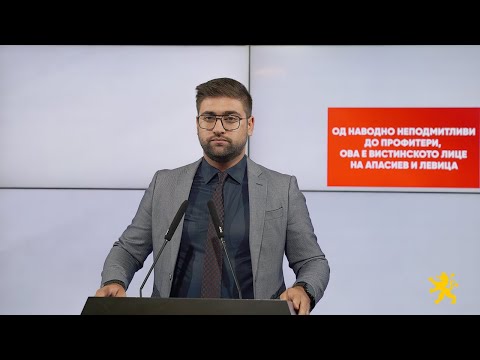 Видео: Манасиевски: Од наводно неподмитливи до профитери, ова е вистинското лице на Апасиев и Левица