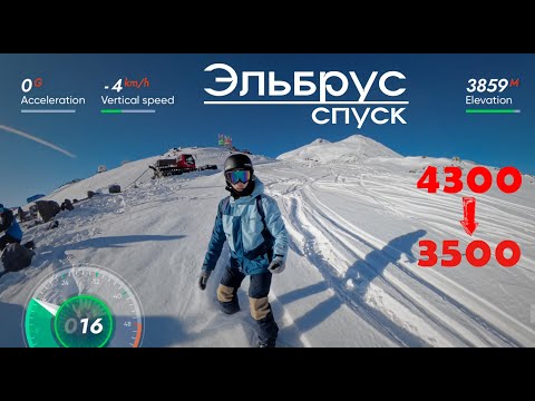 Видео: 13 минут релакса | Спуск с Эльбруса | Сноуборд