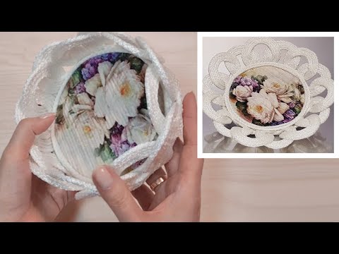 Видео: DIY 😍Взяла шнур и деревянные шпажки. 👍Вы легко сделаете такую корзинку.