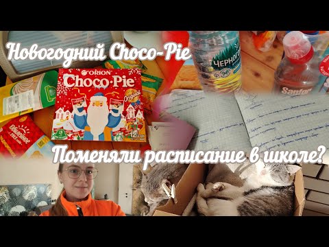 Видео: VLOG Поменяли расписание в школе?🗓️  Новогодний Choco-Pie🍪