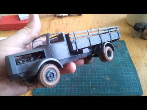 Видео: грузовик L4500 A (Zvezda) scale 1\35 (шаг 1)