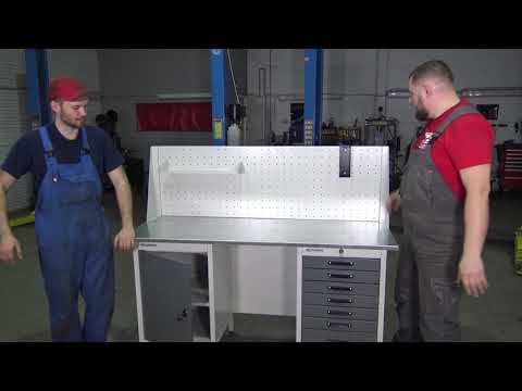 Видео: Купили БЕЛЫЙ верстак в автосервис! Рассказываем, как подобрать верстак для гаража и автосервиса.