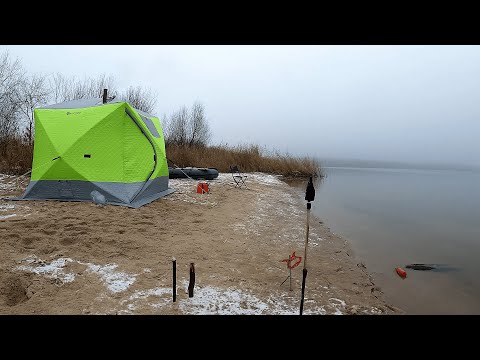 Видео: ЧУТЬ НЕ ВЗОРВАЛИ ПАЛАТКУ! С ДОНКОЙ НА ХИЩНИКА! ПЕРВЫЕ МОРОЗЫ!