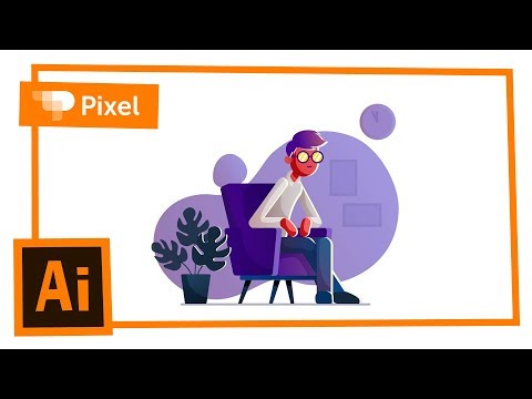 Видео: Стильная трендовая векторная иллюстрация в Adobe Illustrator
