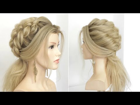 Видео: Прически на длинные волосы. Низкий хвост с узлами и жгутами
