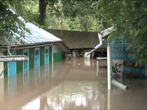 Видео: Паводок на р. Жван в с. Жван 27-28.07.2008